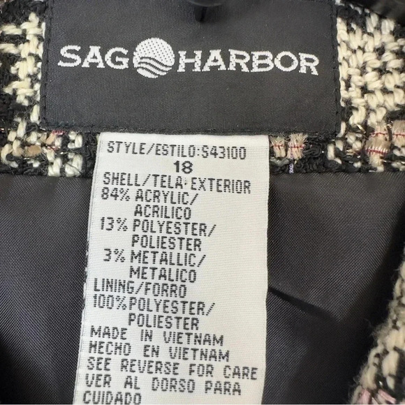 Sag Harbor Womens tweed jacket size 18 - Picture 4 of 8